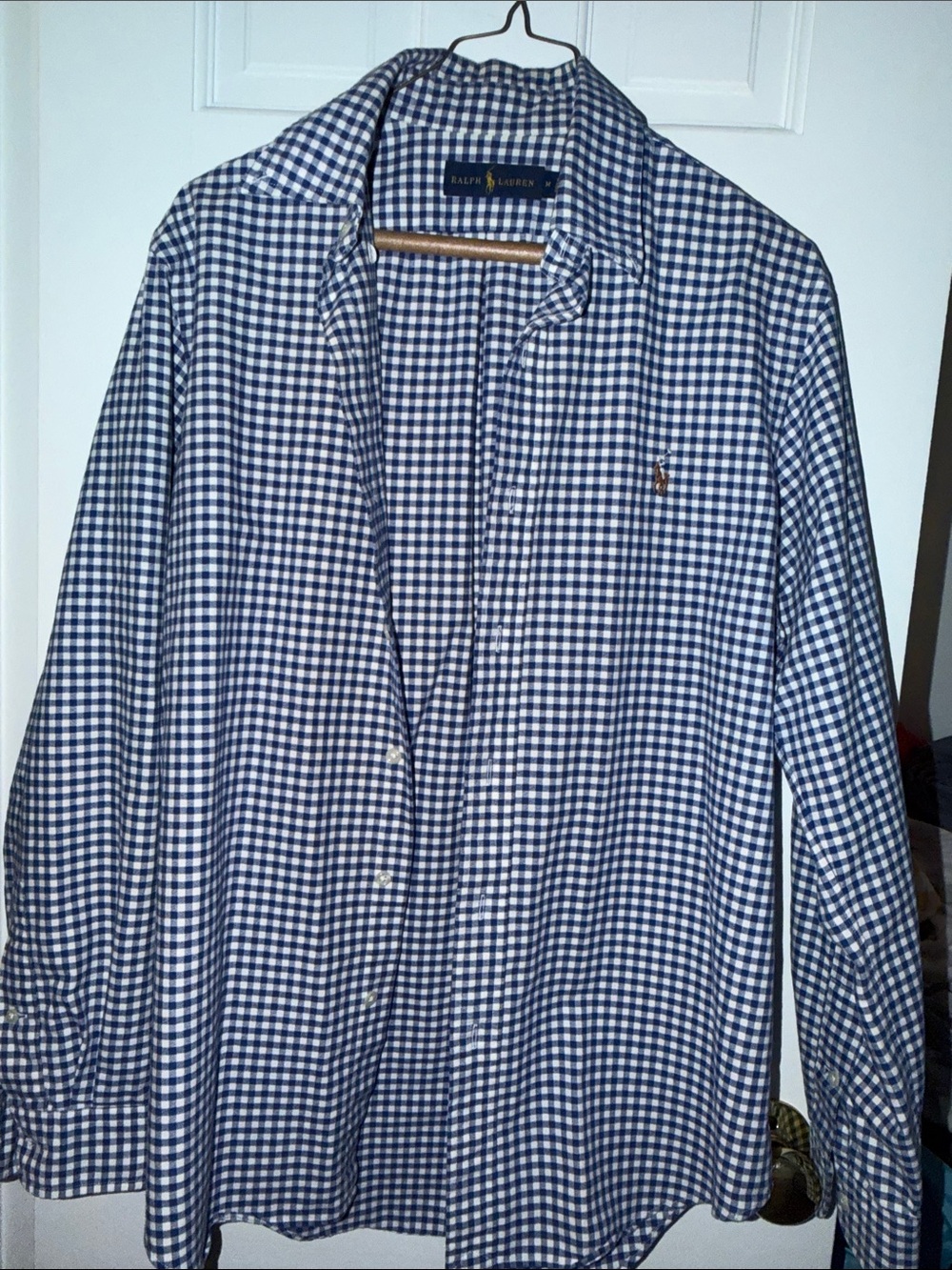 Ralph Lauren Blue & White Gingham button down